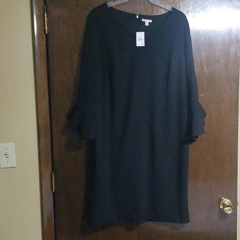 Cato black ruffle dress